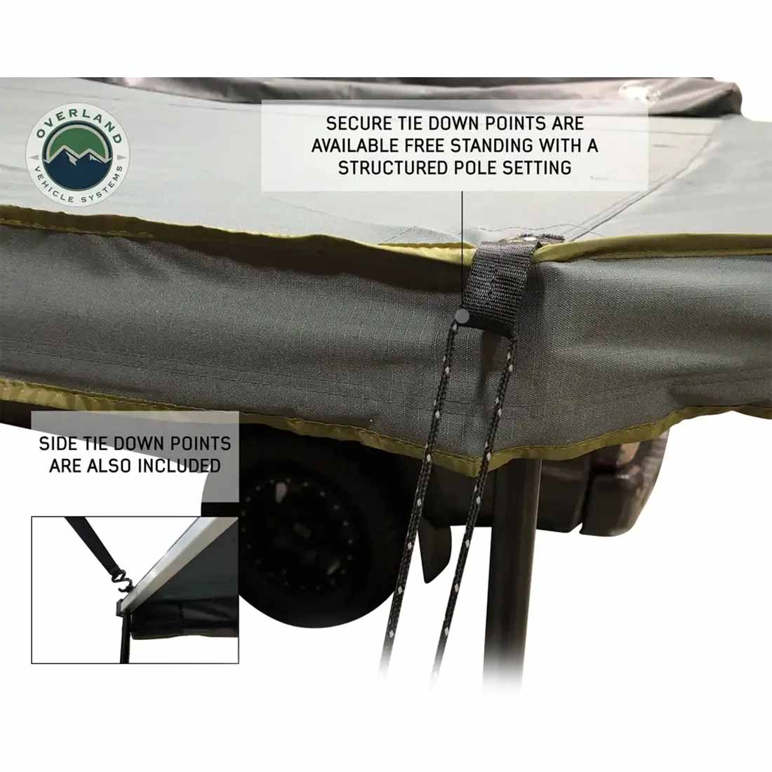 HD Nomadic 270 LT - Awning, Wall 1 & 2, Driver Side, Grey Body, Green Trim W/Black Travel Bag