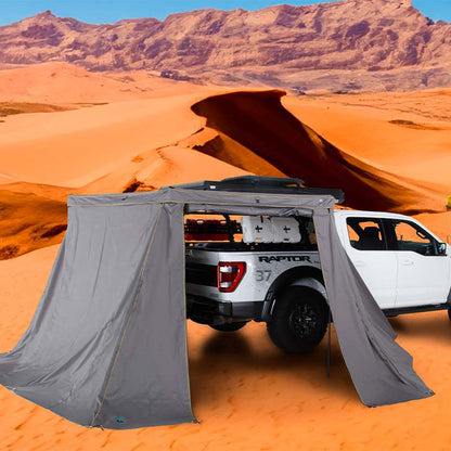 HD Nomadic 270 LT - Awning Wall Kit 1 & 2, Driver Side, Grey Body, Green Trim with Storage Bag