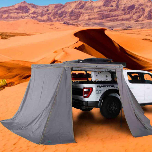 HD Nomadic 270 LT - Awning Wall Kit 1 & 2, Driver Side, Grey Body, Green Trim with Storage Bag