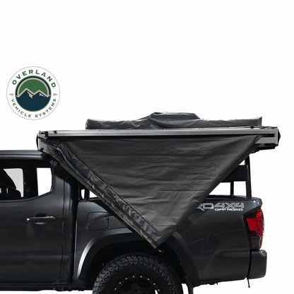 HD Nomadic 180 - Awning with Wall Kit, Universal, Grey Body, Green Trim & Black Travel Cover