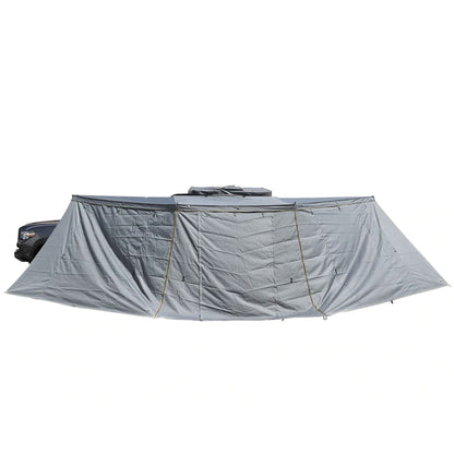 HD Nomadic 180 - Awning with Wall Kit, Universal, Grey Body, Green Trim & Black Travel Cover