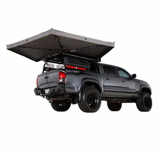 HD Nomadic 270 LTE - Awning, Passenger Side, Grey Body, Green Trim with Black Travel Cover