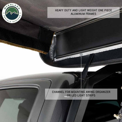 HD Nomadic 270 LTE - Awning, Passenger Side, Grey Body, Green Trim with Black Travel Cover