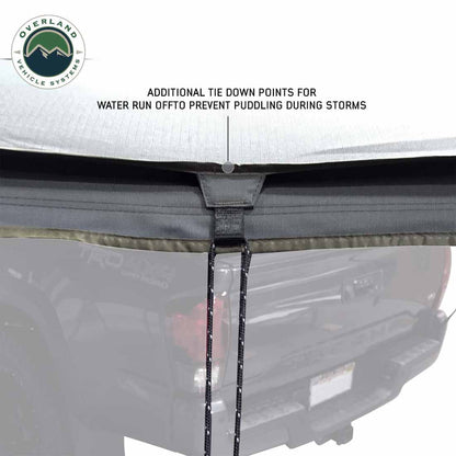 HD Nomadic 270 LTE - Awning, Passenger Side, Grey Body, Green Trim with Black Travel Cover