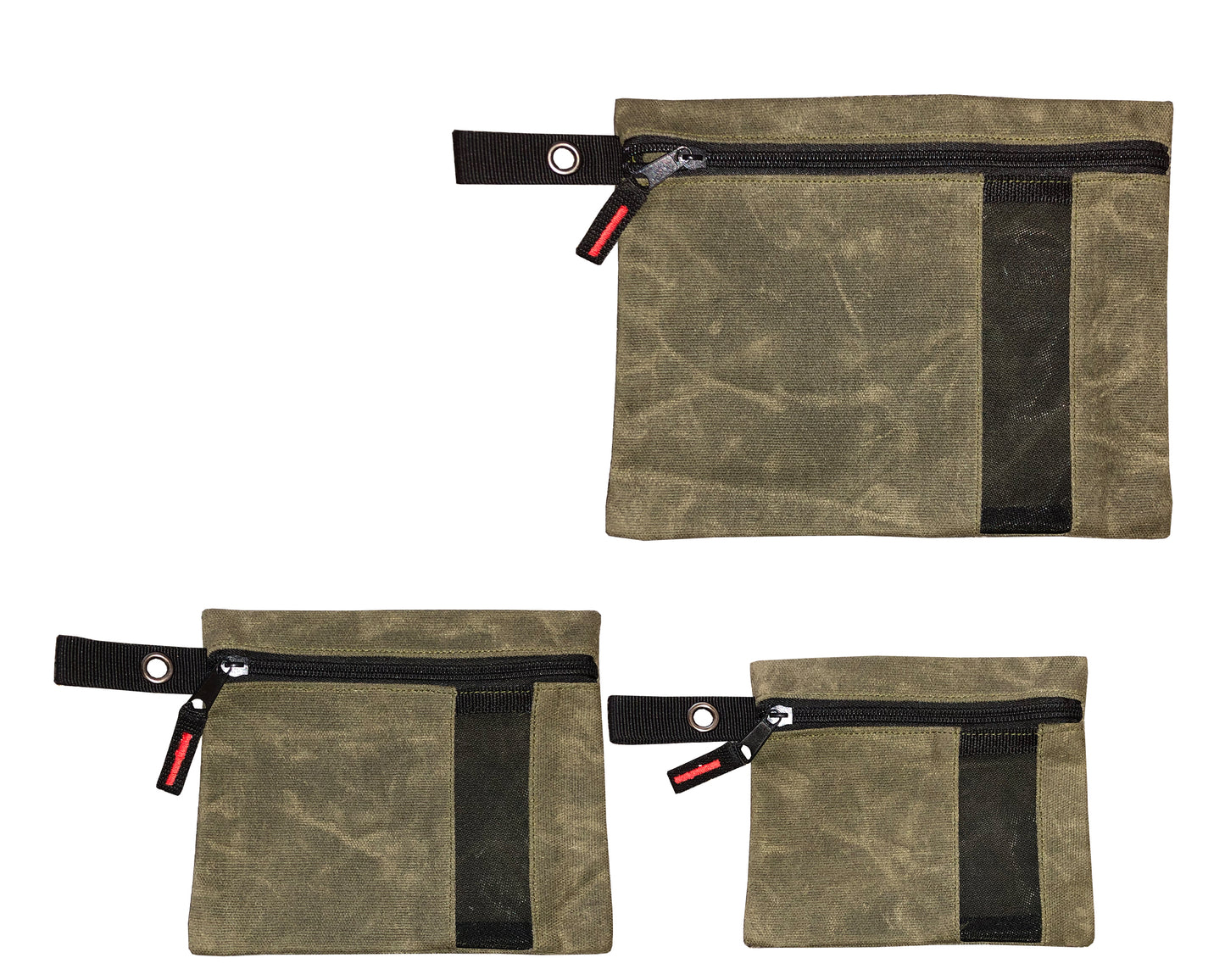 Small Bags - Set of 3 Individual #12 Waxed Canvas Bags