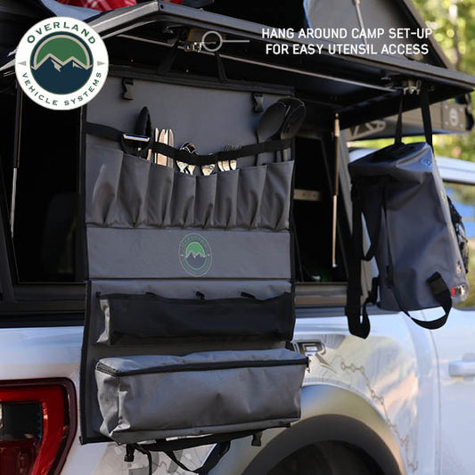 Overland Kitchen Kit - 24 Piece Cooking and Utensil Kit, Hanging Carrying Case