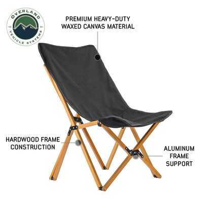 Kick It Camp Chair - Wood Base & Storage Bag