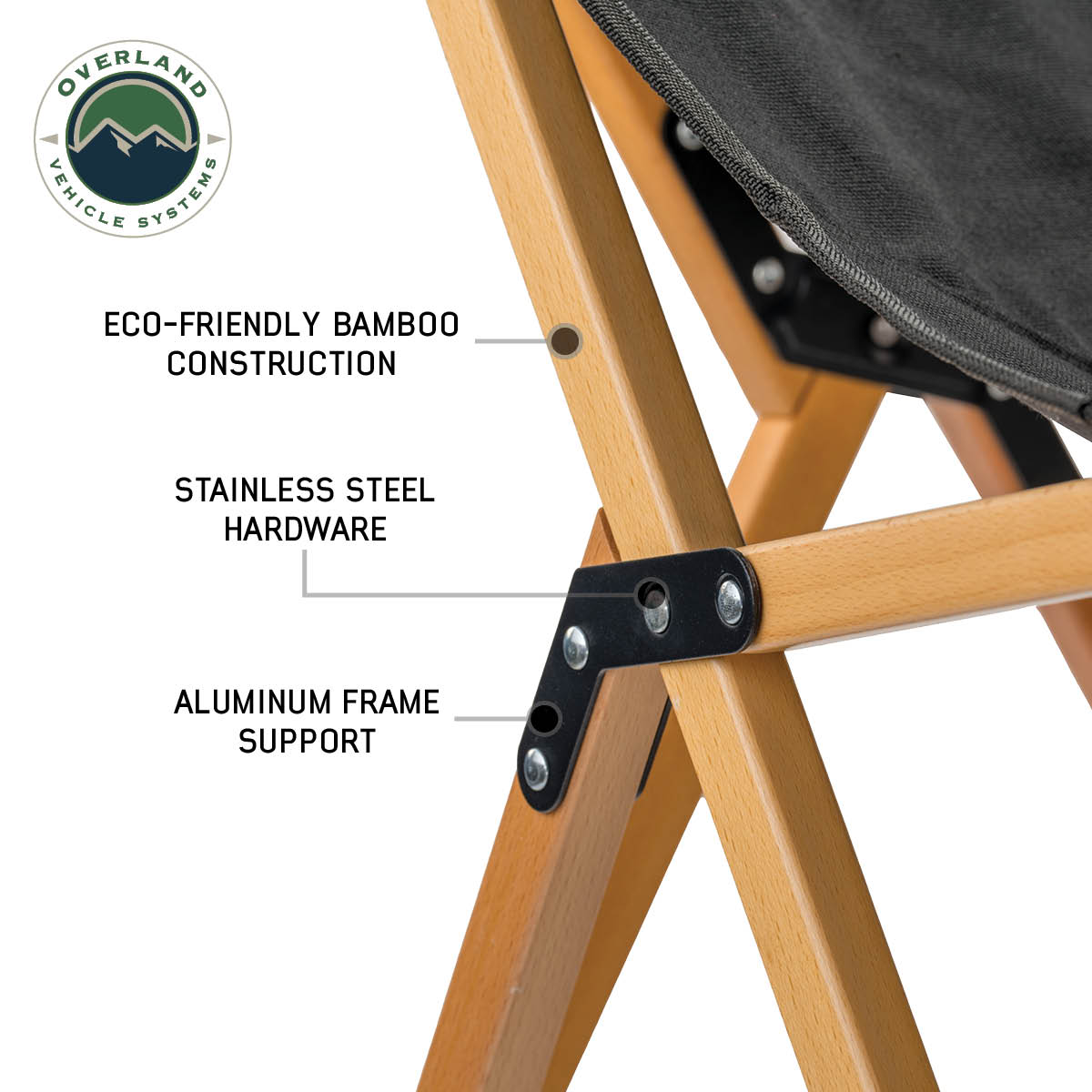 Kick It Camp Chair - Wood Base & Storage Bag