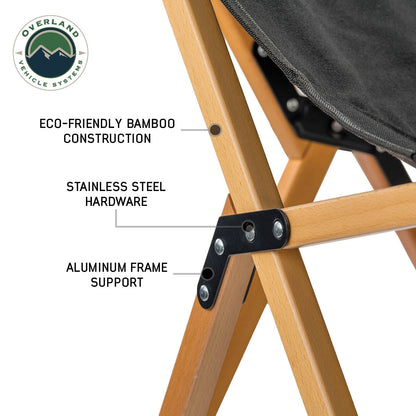 Kick It Camp Chair - Wood Base & Storage Bag