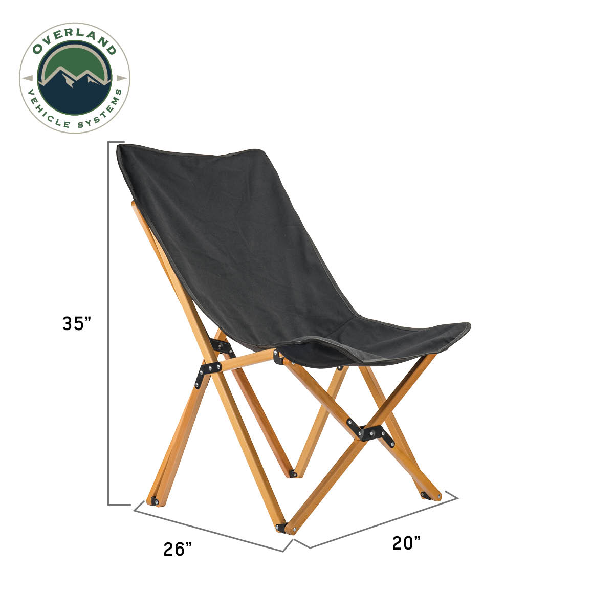 Kick It Camp Chair - Wood Base & Storage Bag