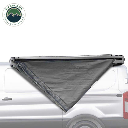 HD Nomadic 180 - Awning with Extended Poles, High Roof, Universal, Grey Body, Green Trim with Black Travel Cover