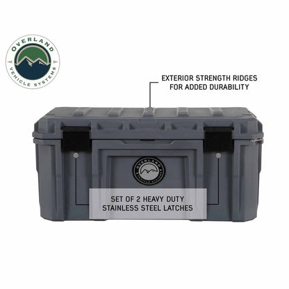 D.B.S.  - Dark Grey 95 QT Dry Box with Wheels, Drain, and Bottle Opener