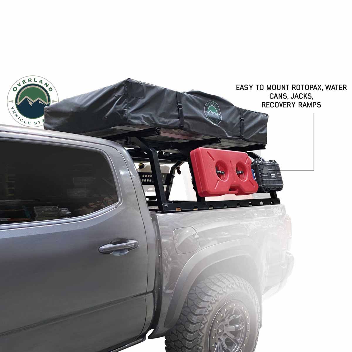 Discovery Rack with Side Cargo Plates and Front Cargo Tray System Kit - Mid Size Truck Short Bed Application