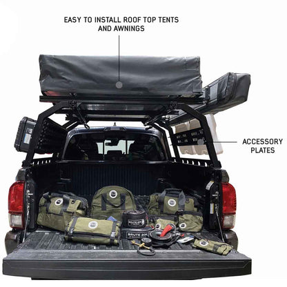 Discovery Rack with Side Cargo Plates and Front Cargo Tray System Kit - Mid Size Truck Short Bed Application