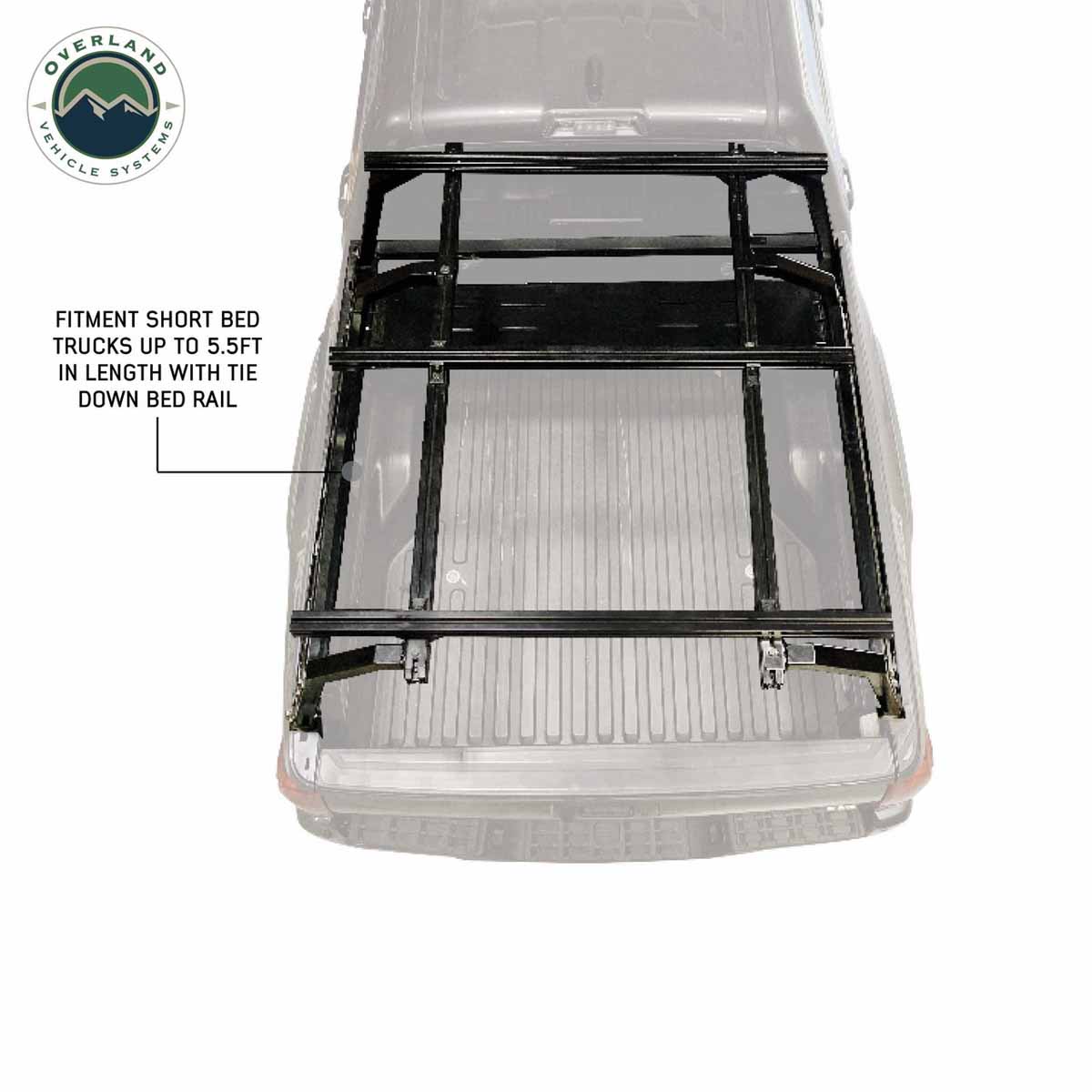 Discovery Rack with Side Cargo Plates and Front Cargo Tray System Kit - Mid Size Truck Short Bed Application