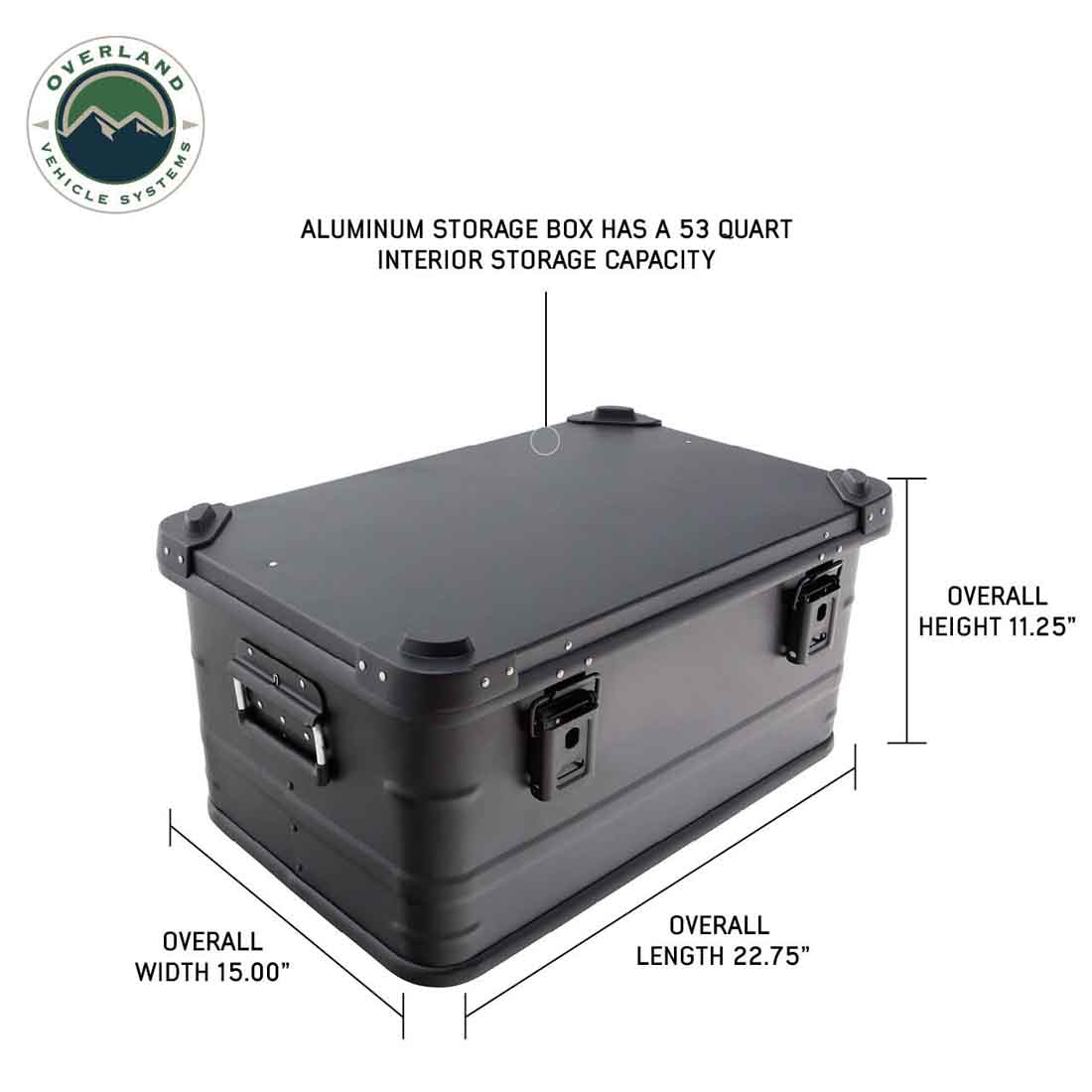 Aluminum Storage Box 53QT - Black