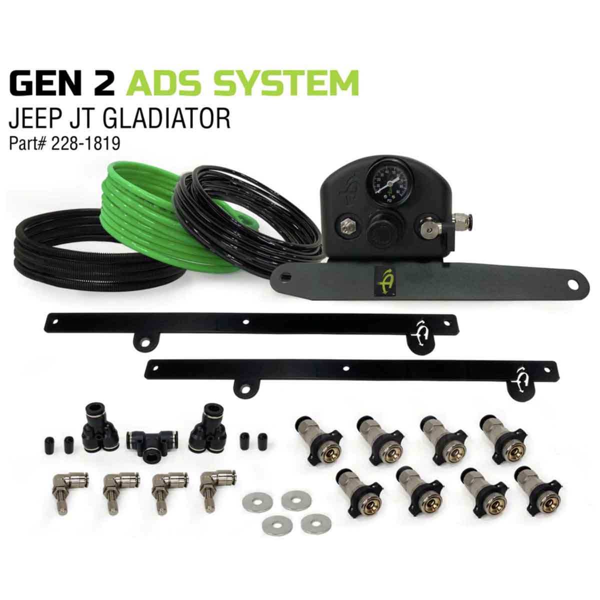 4 Tire Inflation System - Engine Mount With Box, Fittings, Hoses & Storage Bag - Jeep Gladiator