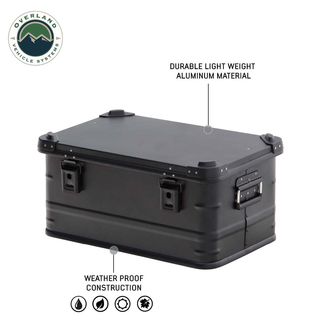 Aluminum Storage Box 53QT - Black