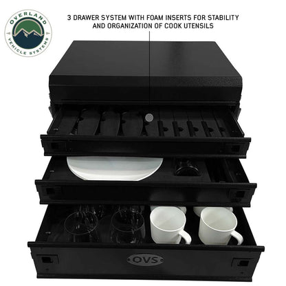 Overland Kitchen Kit - 39 Piece Utensil Set with Aluminum Storage Box and Custom Cut Foam