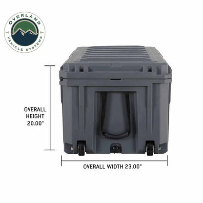 D.B.S.  - Dark Grey 169 QT Dry Box with Wheels, Drain, and Bottle Opener