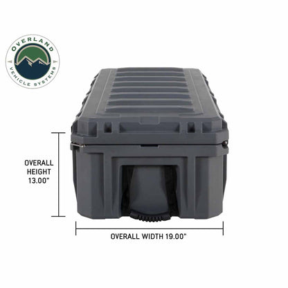 D.B.S.  - Dark Grey 117 QT Dry Box with Wheels, Drain, and Bottle Opener