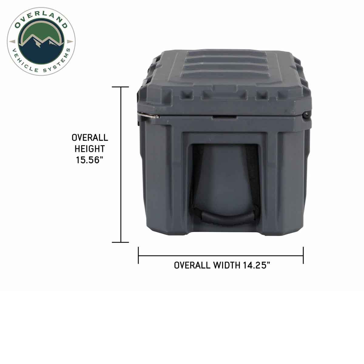 D.B.S.  - Dark Grey 53 QT Dry Box with Wheels, Drain, and Bottle Opener