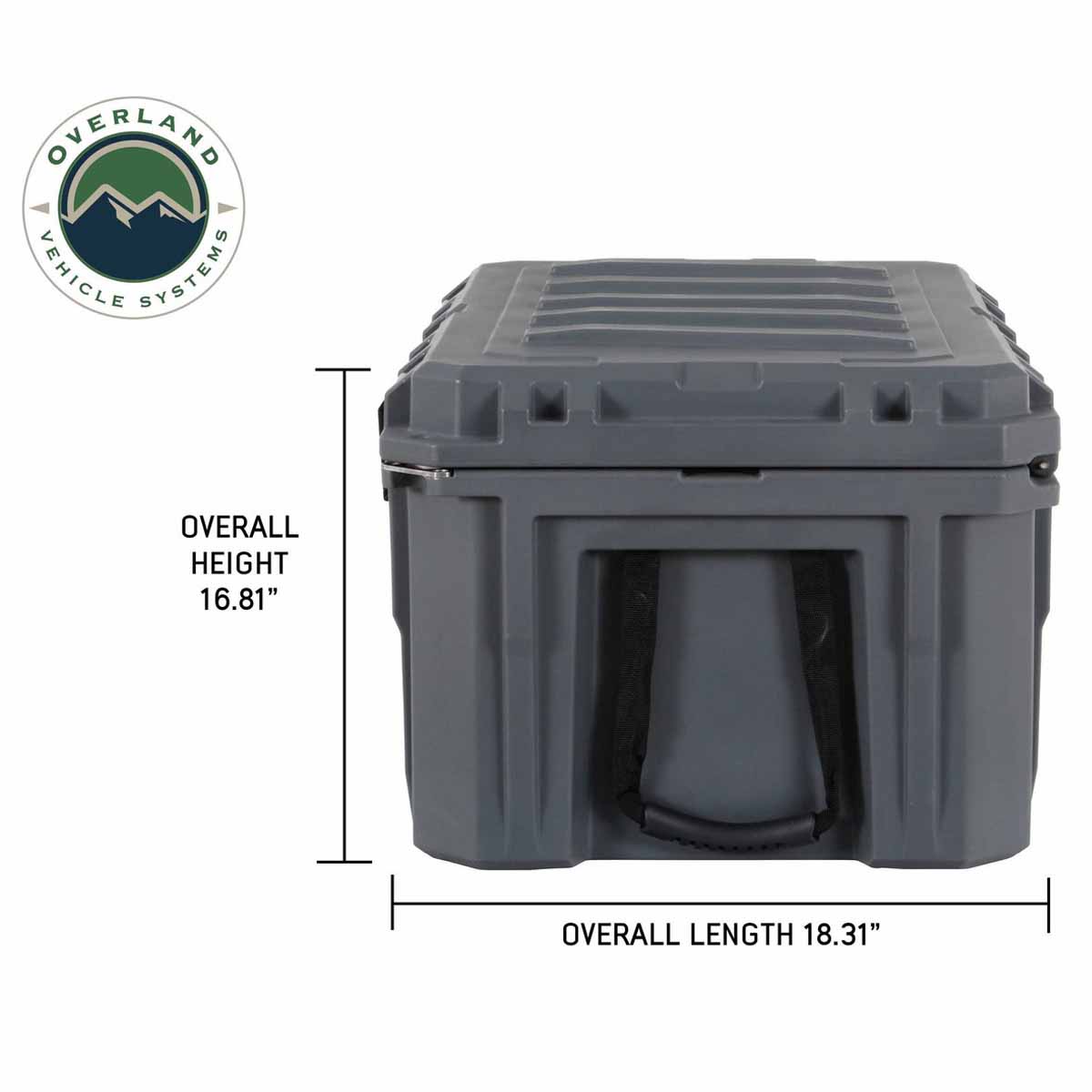 D.B.S.  - Dark Grey 95 QT Dry Box with Wheels, Drain, and Bottle Opener