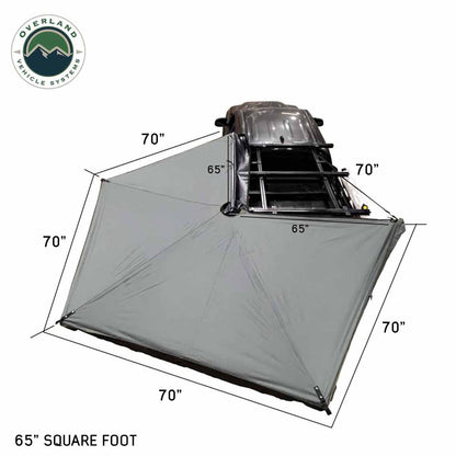 HD Nomadic 270 LTE - Awning, Driver Side, Grey Body, Green Trim W/Black Travel Cover