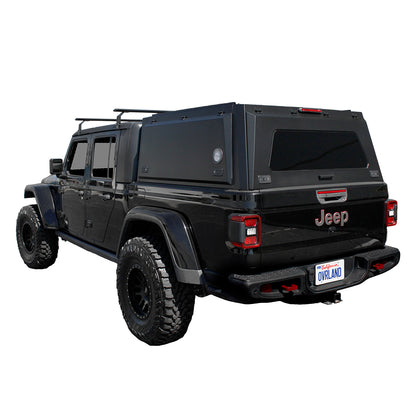 Expedition Truck Cap with Full Wing Doors, Front and Rear Windows, and 3rd Brake Light