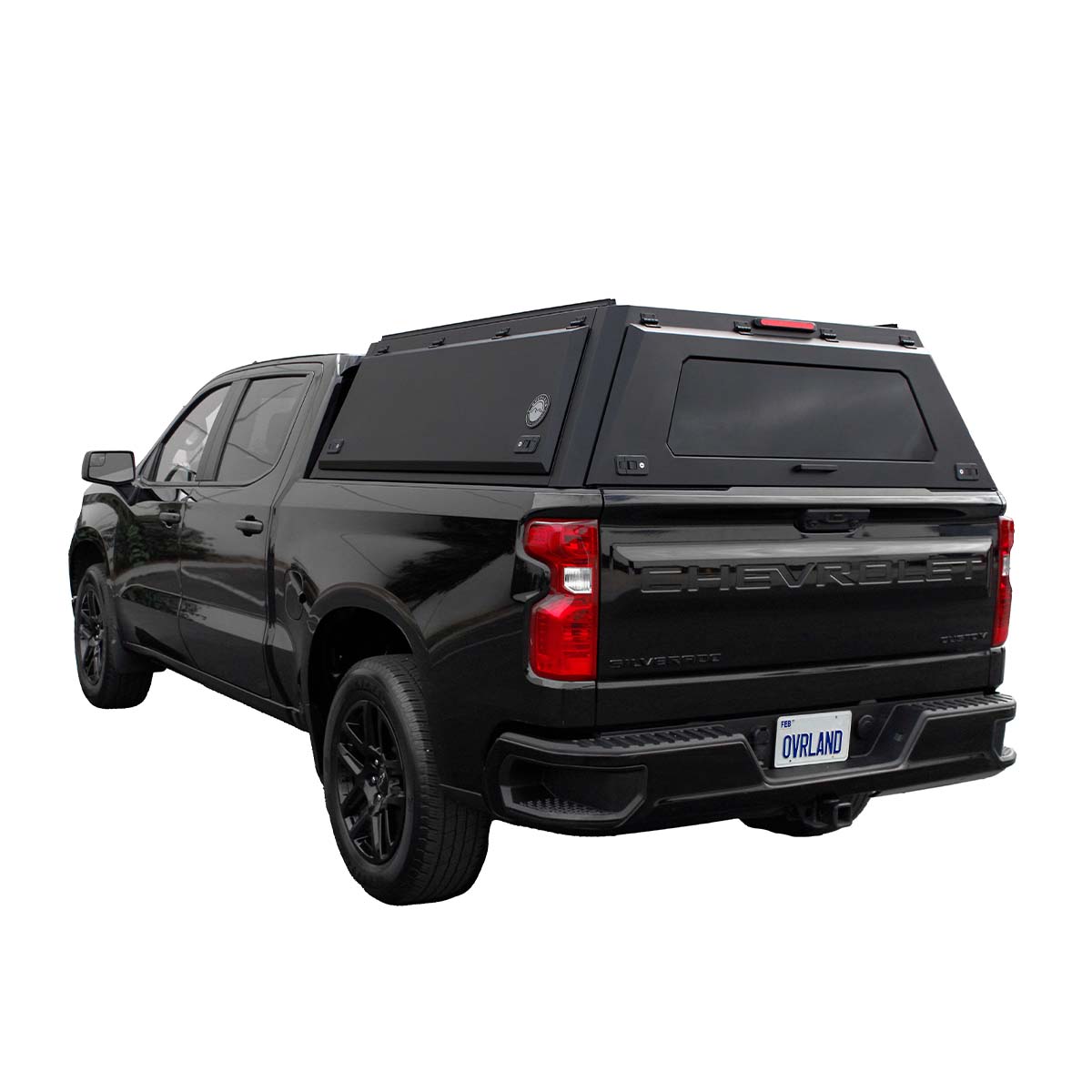 Expedition Truck Cap with Full Wing Doors, Front and Rear Windows, and 3rd Brake Light