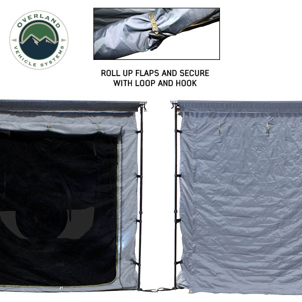 HD Nomadic 2.0 Awning Room Enclosure, Grey Body, Green Trim (4 Walls & Floor)