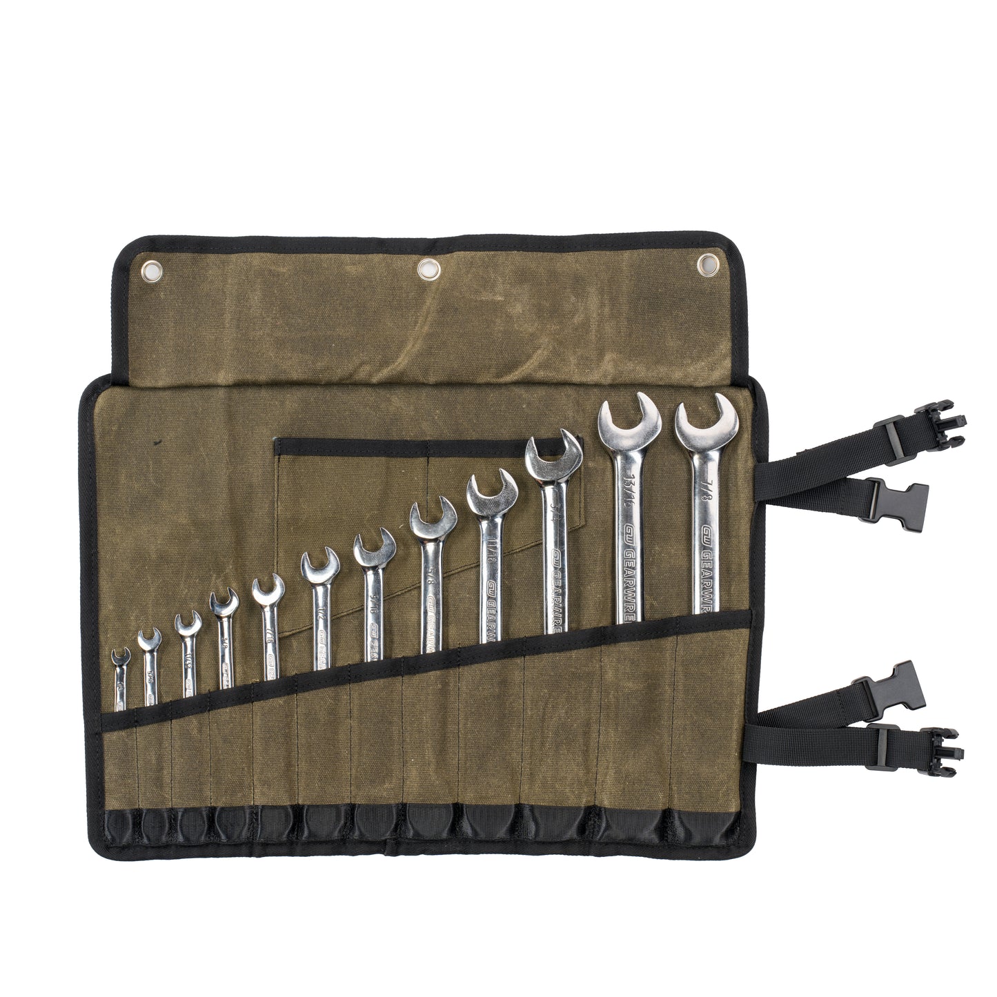 Large Wrench Tool Roll (24 Slot) - #16 Waxed Canvas