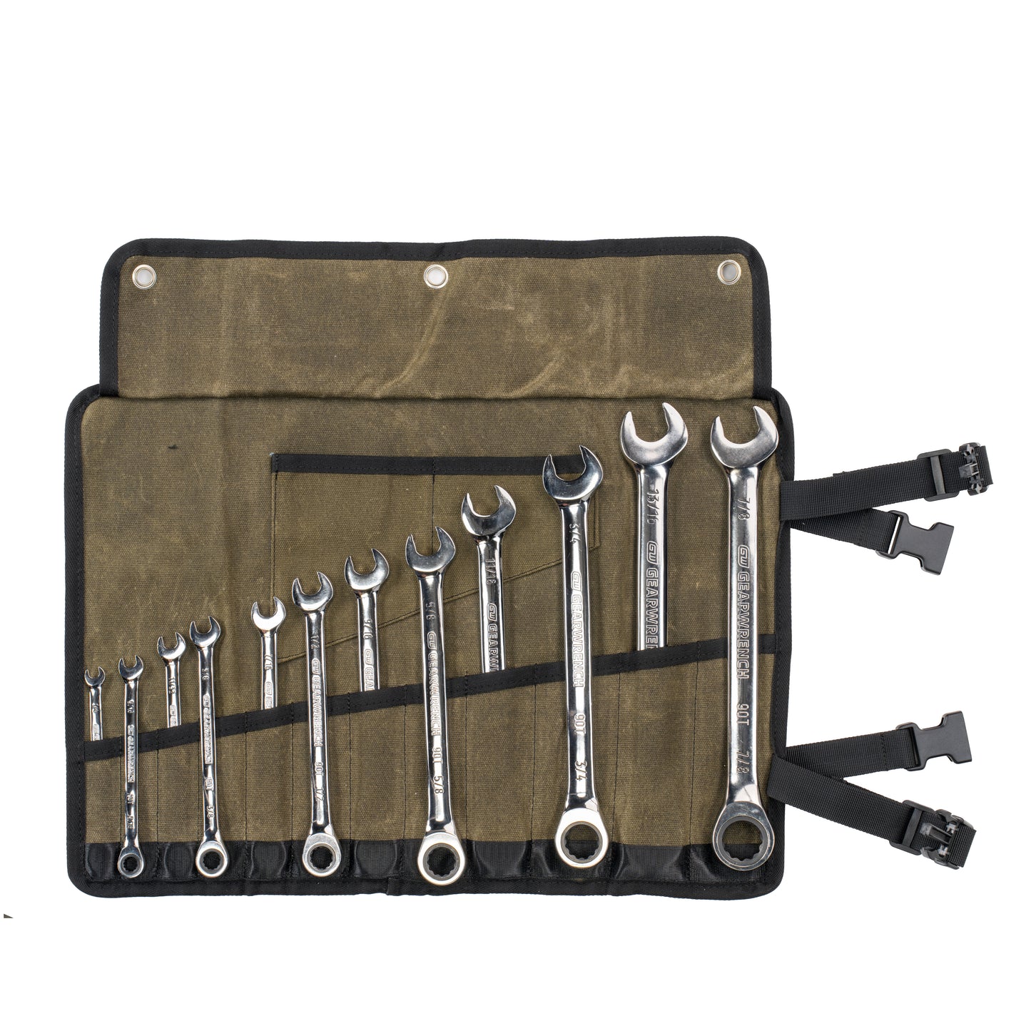 Large Wrench Tool Roll (24 Slot) - #16 Waxed Canvas