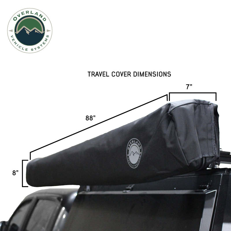 XD Nomadic 270 - Awning with Lights & Black Out, Passenger Side, Black Body, Black Trim with Black Travel Cover