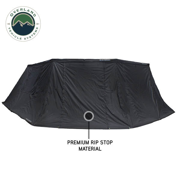 XD Nomadic 270 - Awning Wall 1 with Blackout, Driver Side, Black Body, Black Trim with Storage Bag