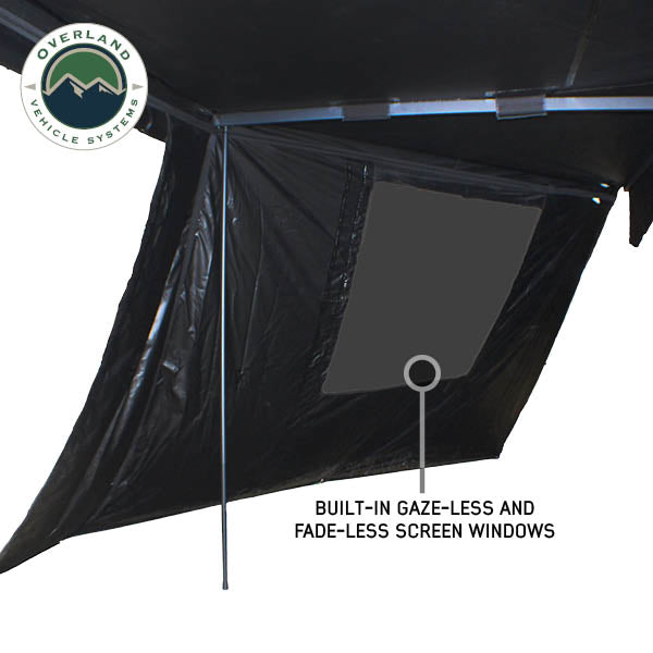 XD Nomadic 270 - Awning Wall 3 with Blackout, Driver Side, Black Body, Black Trim with Storage Bag