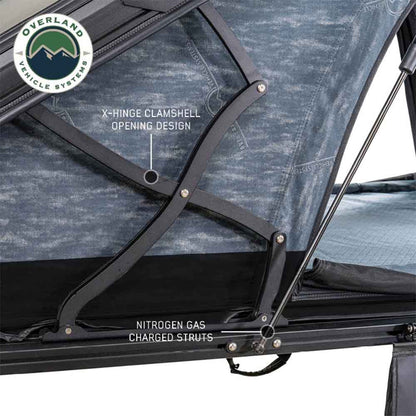 XD Lhotse - Clamshell Aluminum Roof Top Tent, 2 Person, Grey Body & Black Rainfly