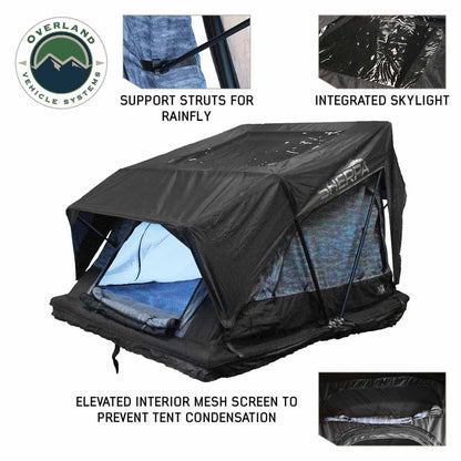 XD Sherpa Solo - Soft Sided Roof Top Tent, 1 Person, Grey Body & Black Rainfly