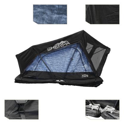 XD Sherpa Solo - Soft Sided Roof Top Tent, 1 Person, Grey Body & Black Rainfly