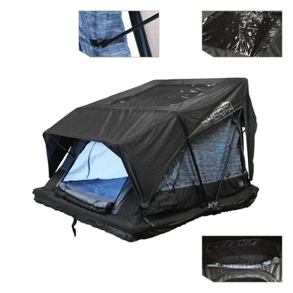 XD Sherpa Solo - Soft Sided Roof Top Tent, 1 Person, Grey Body & Black Rainfly