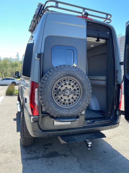 Owl Vans - Expedition Tire Carrier - Aluminum (2019+ Sprinter Van & 2020 Revel) VS30