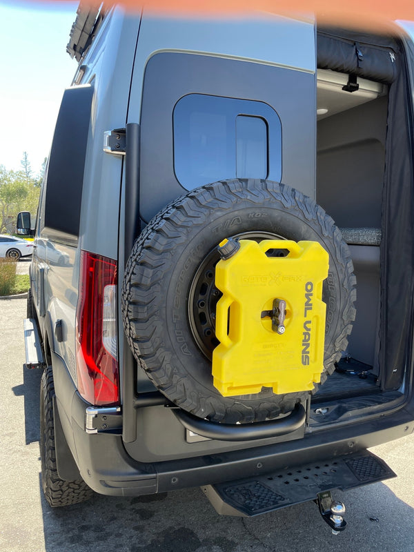 Owl Vans - Expedition Tire Carrier - Aluminum (2019+ Sprinter Van & 2020 Revel) VS30